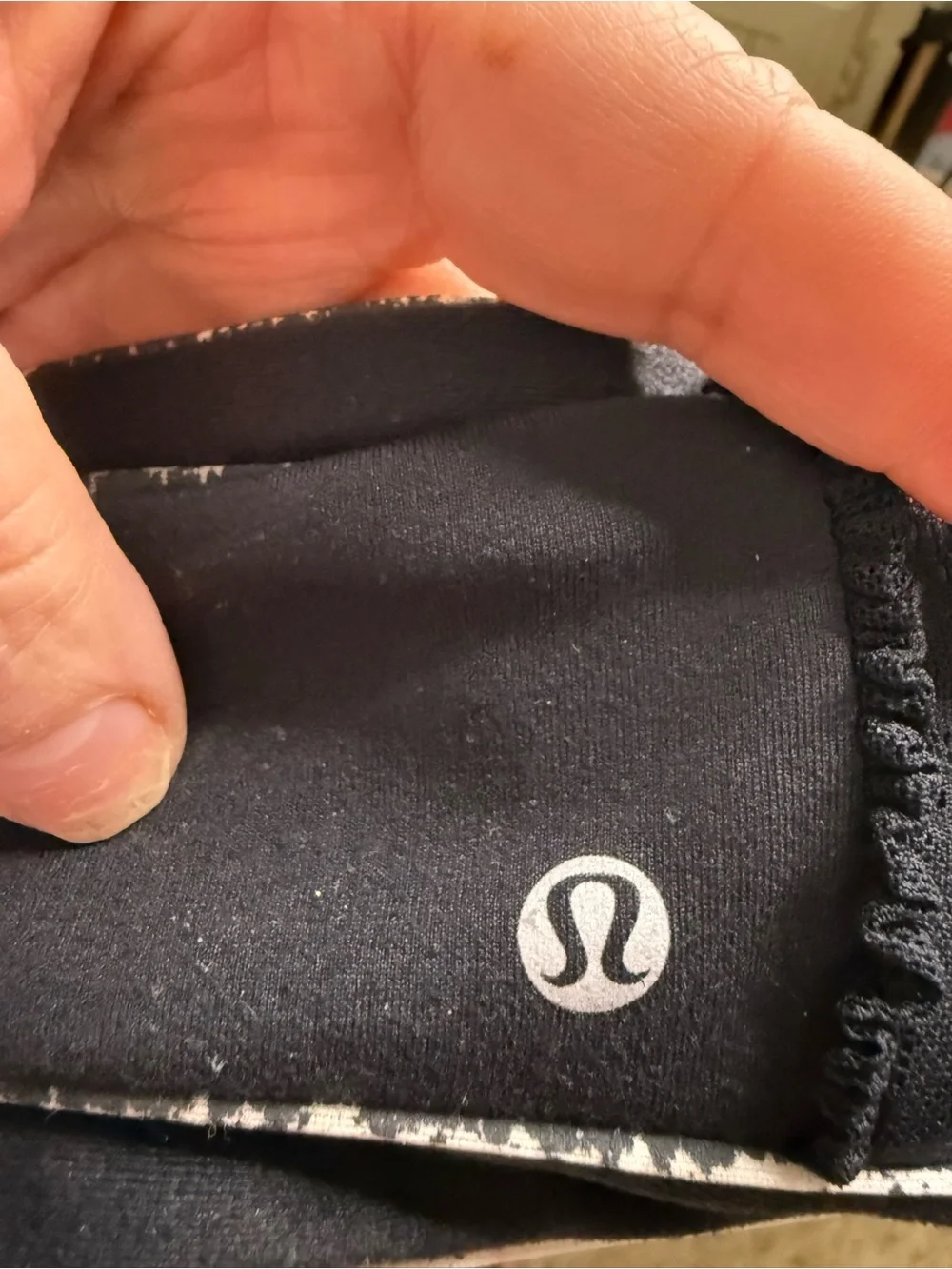 Lululemon Reversible Floral Lace Wide Headband Black One Size